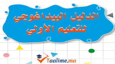 الدليل البيداغوجي للتعليم الأولي