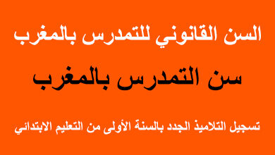 السن القانوني لدخول المدرسة في المغرب