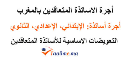 أجرة الأساتذة المتعاقدين بالمغرب