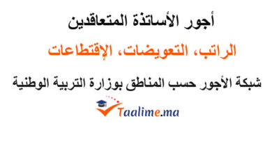 اجور الاساتذة المتعاقدين المغرب