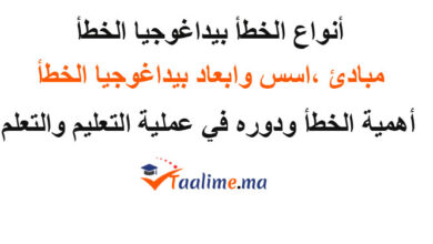 أنواع الخطأ