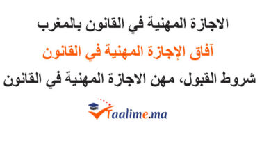 الاجازة المهنية في القانون