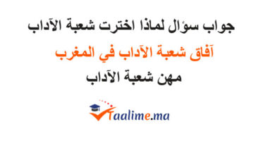 لماذا اخترت شعبة الآداب