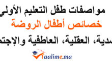 مواصفات طفل التعليم الأولي