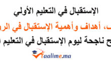 الاستقبال في التعليم الأولي