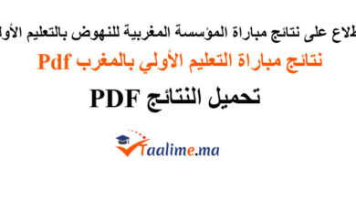 نتائج مباراة التعليم الأولي