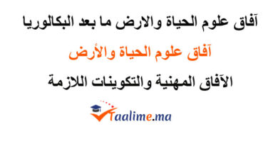 افاق شعبة علوم الحياة والارض