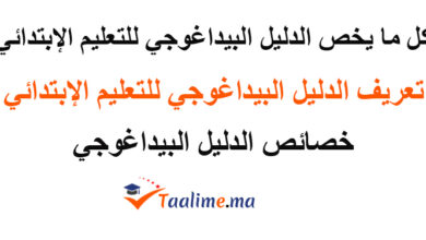 الدليل البيداغوجي للتعليم الابتدائي