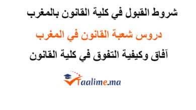 شروط القبول في كلية القانون