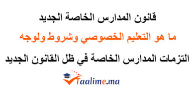 قانون المدارس الخاصة الجديد