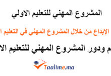 المشروع المهني في التعليم الاولي
