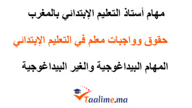 مهام أستاذ التعليم الابتدائي