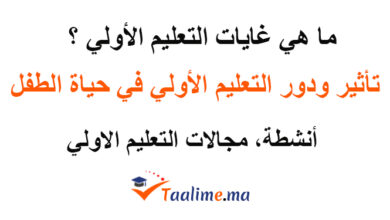 غايات التعليم الأولي