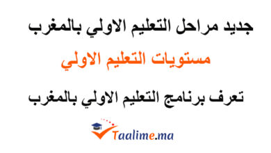 مراحل التعليم الاولي بالمغرب